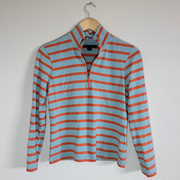 Boden Tops - Boden Rugby Striped Pullover Quarter Zip Long Sleeve Top Women Light Casual S